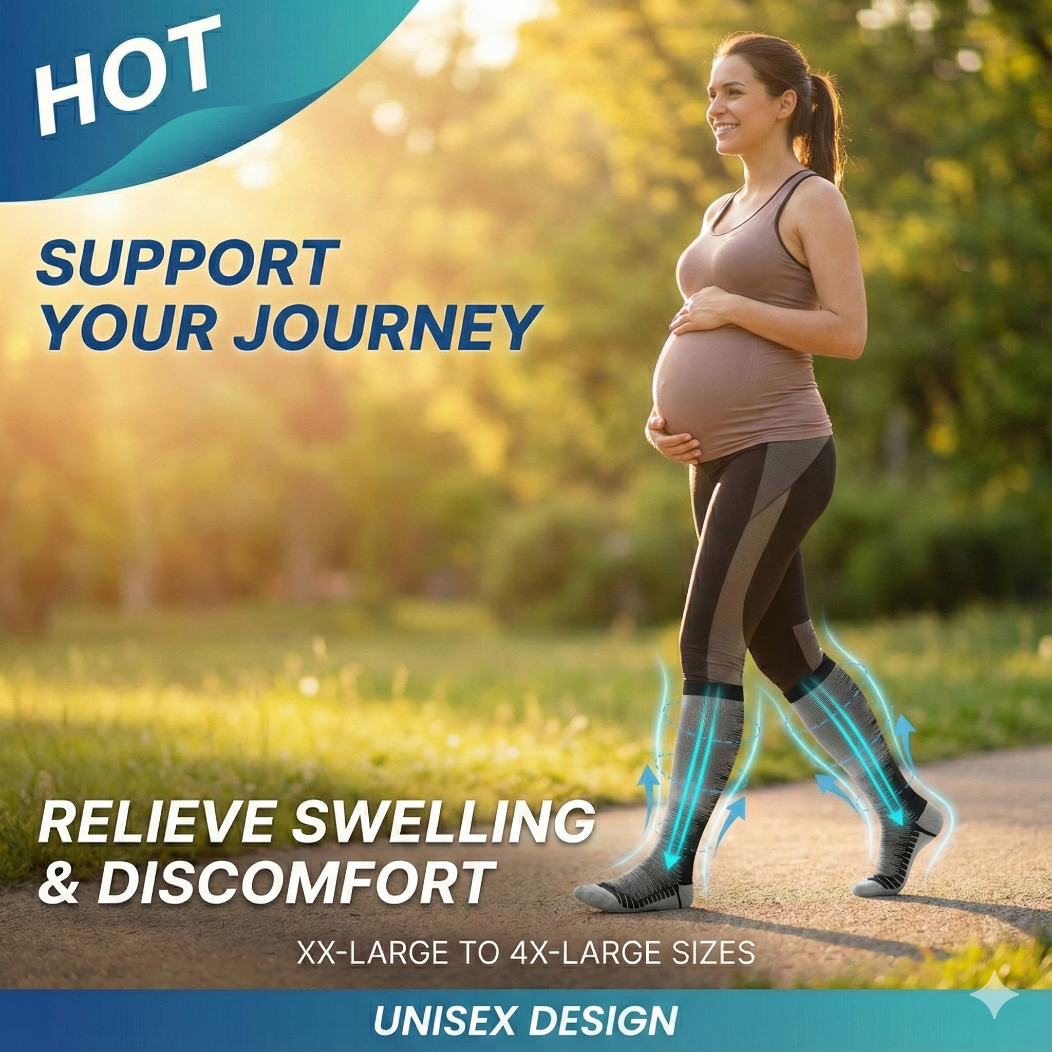 LIVLUS Wide Calf Graduated Compression Socks