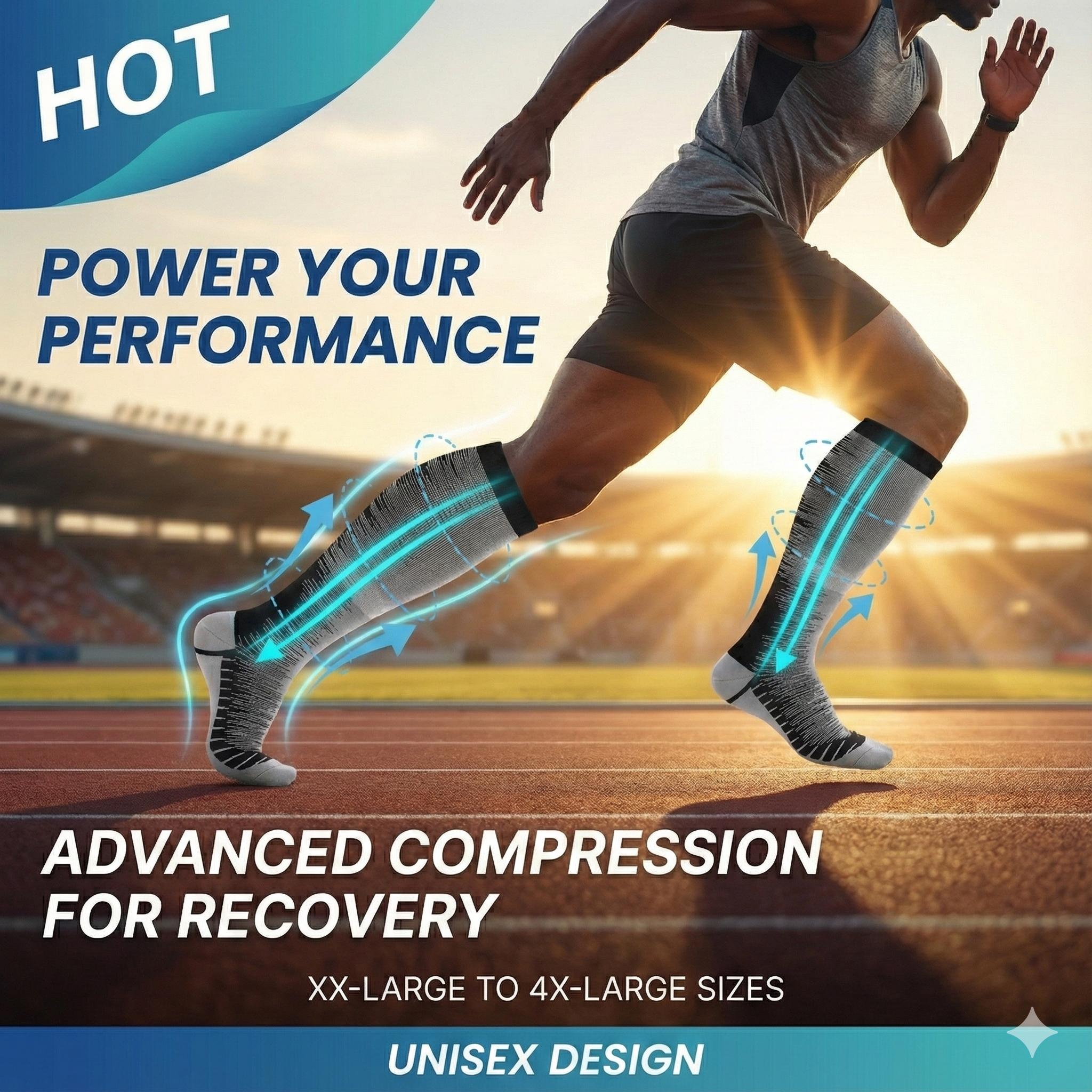 LIVLUS Wide Calf Graduated Compression Socks